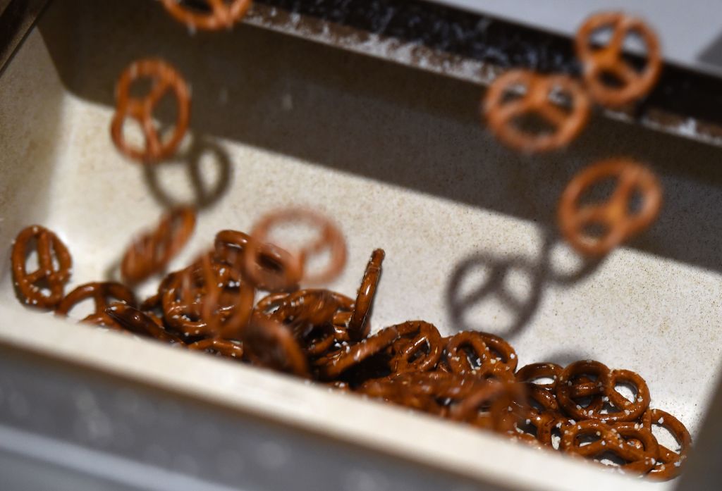 pretzels 801962308 pretzels at the end of a production line