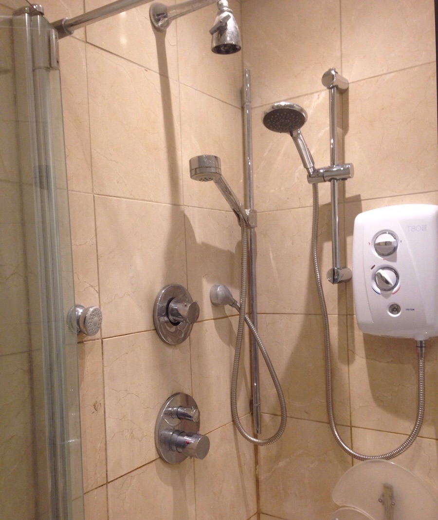 shower heads installed multiple shower heads