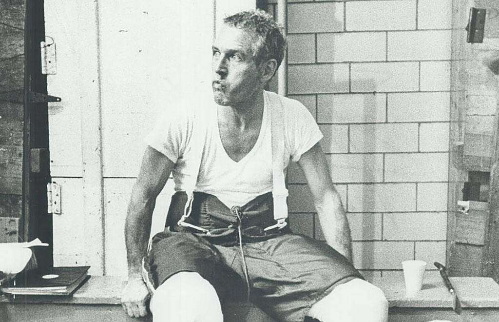 Newman in workout clothes