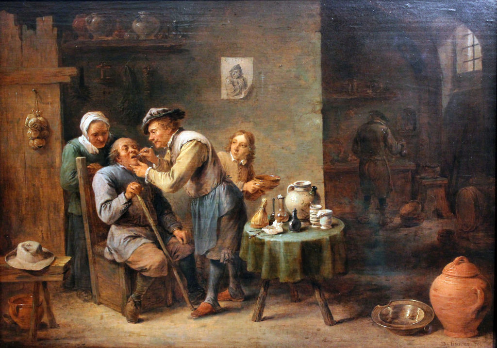 Man having teeth pulled 