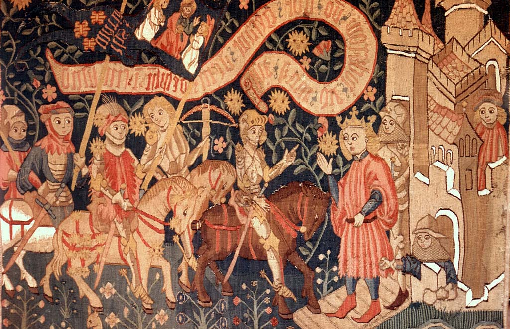 Joan of Arc arriving at castle 