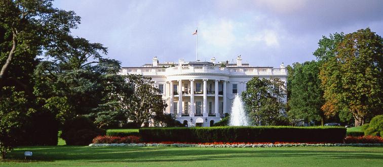 The U.S. White House is seen.