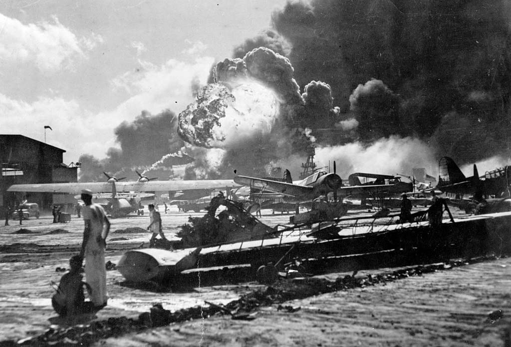 Sailors watching explosion 