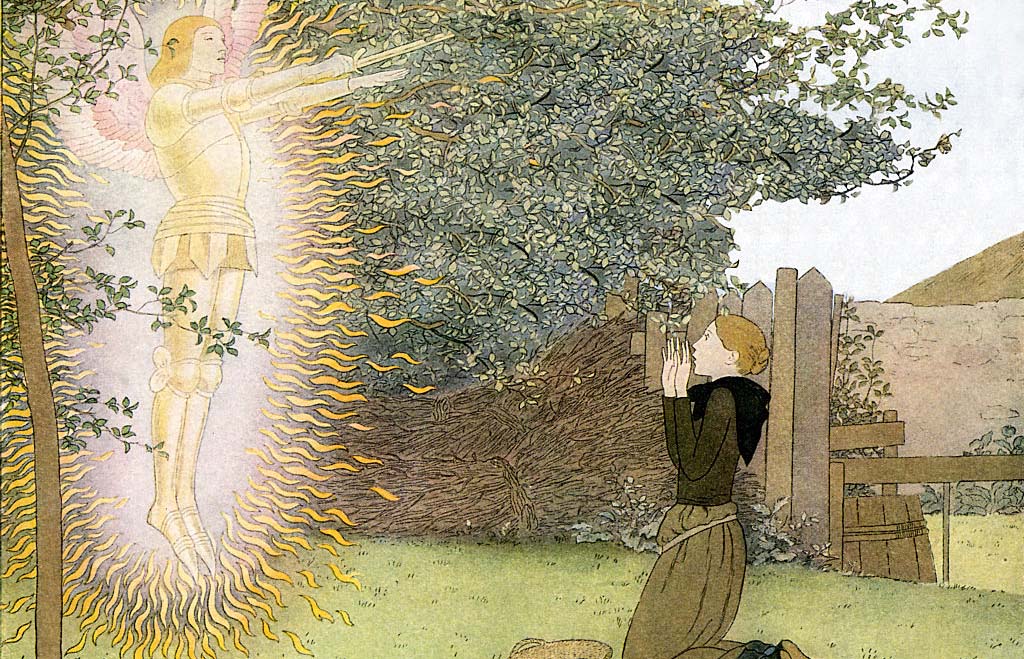 Joan of Arc having a vision 