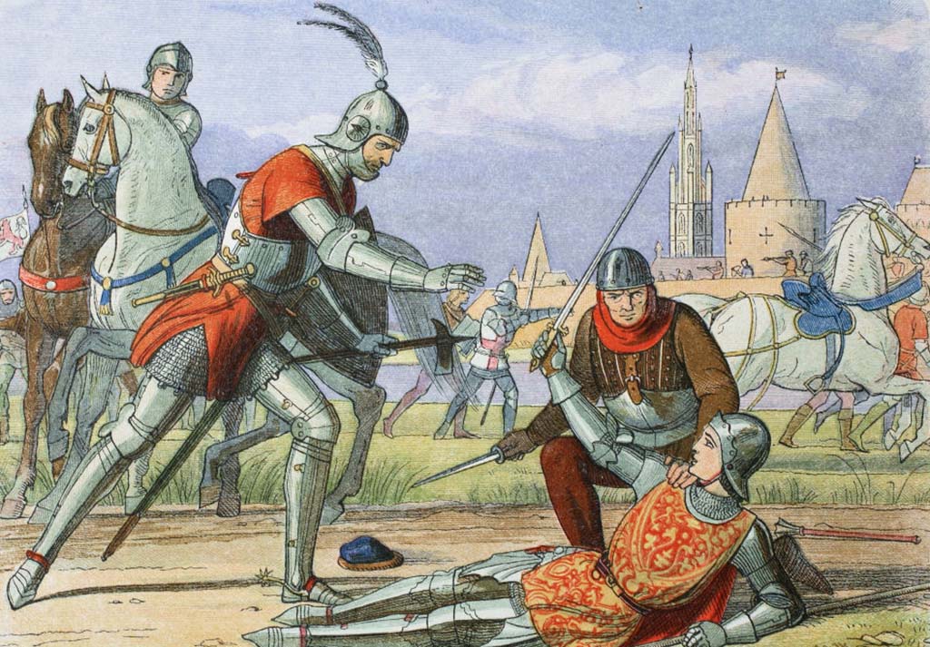 Joan thrown from her horse 