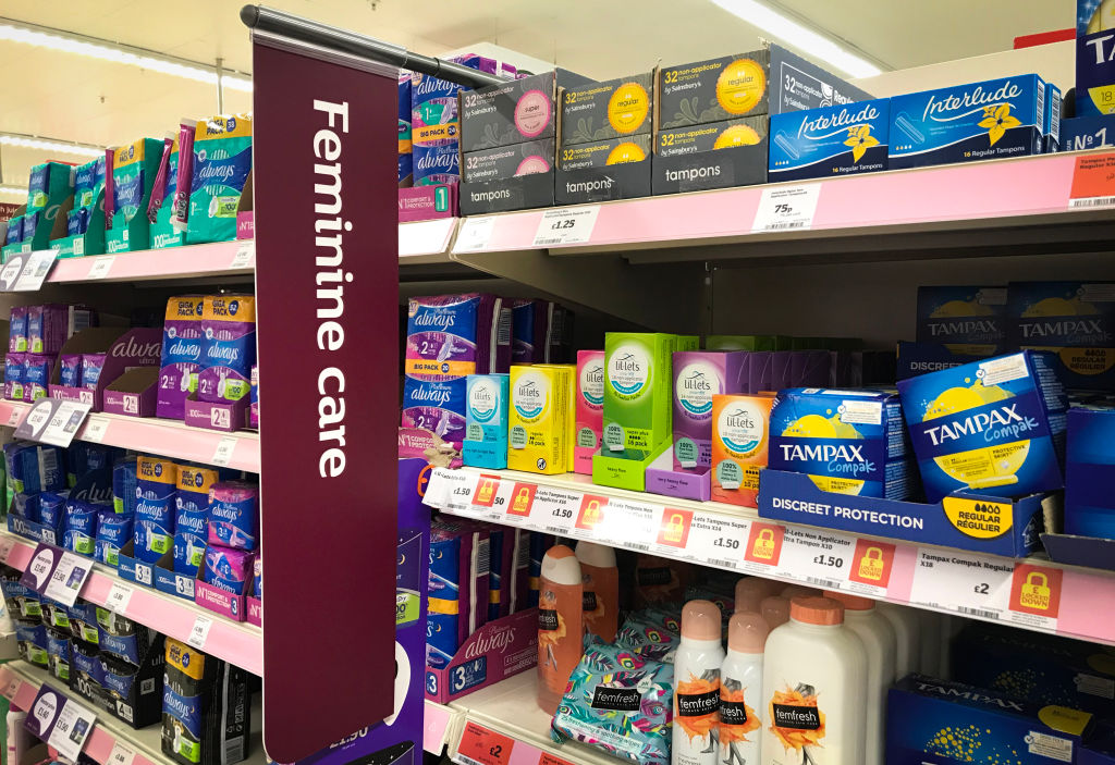 feminine Sanitary products and tampons on sale