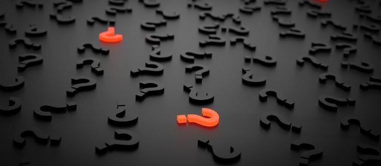 Black and orange question marks are seen in this illustration.