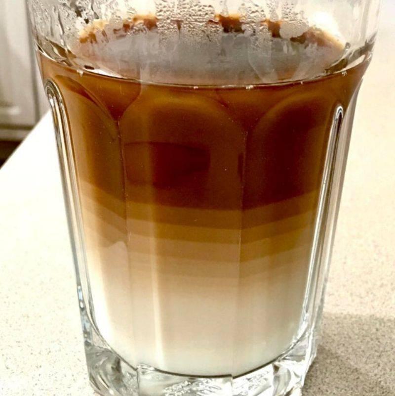 a coffee and milk separating 