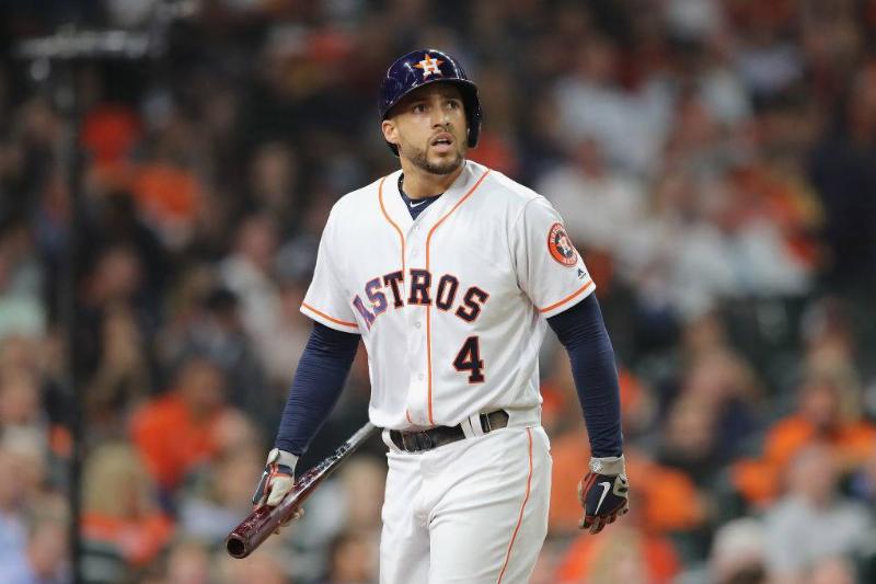 George Springer playing with the Astros