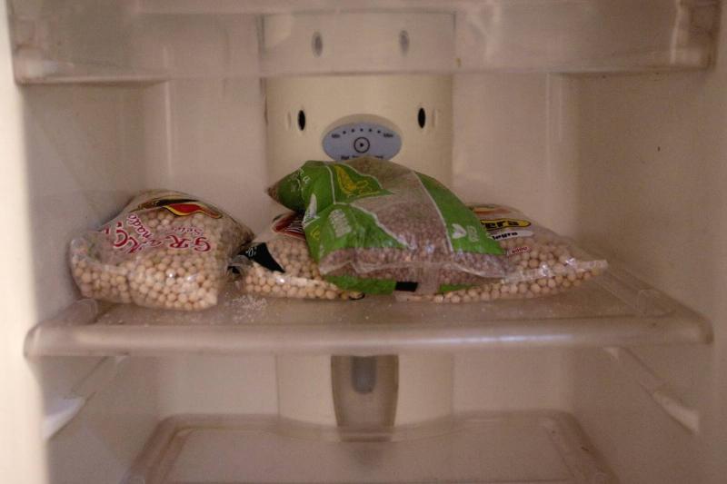 lentils-1138758424 Bags of lentils and chickpeas sit in the pantry.