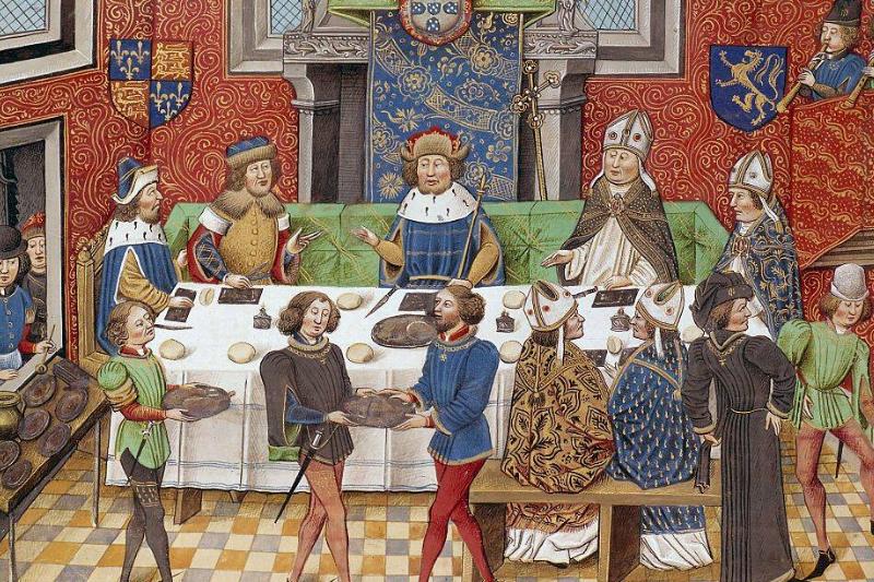 Feasts -578338654 Medieval picture of a feast