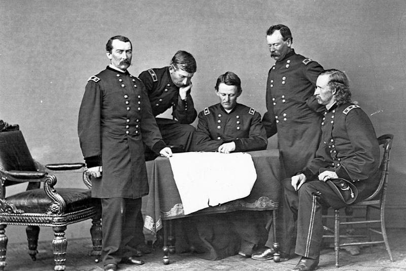 Custer and other officers 