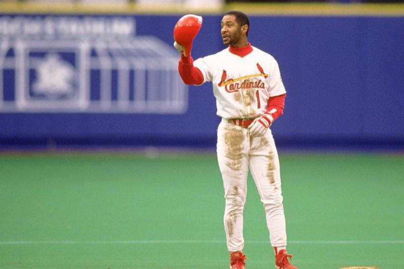 Ozzie Smith with helmet 