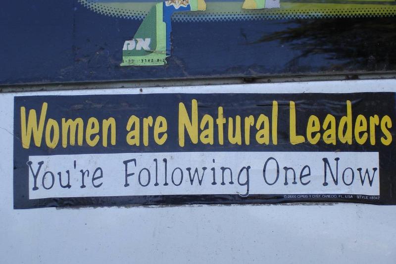 women are natural leaders women are natural leaders bumper sticker