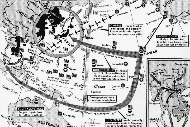 Map of the Pacific Ocean 