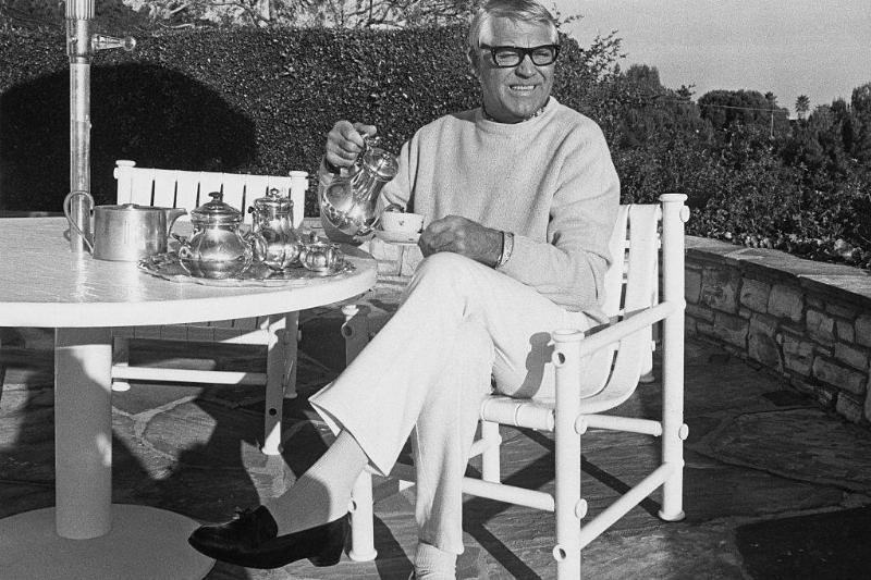 Grant drinking coffee 