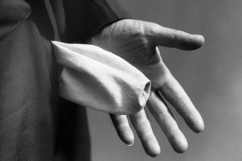 Man with empty pockets