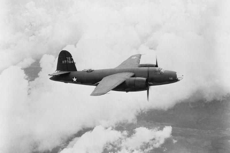 Bomber in flight 