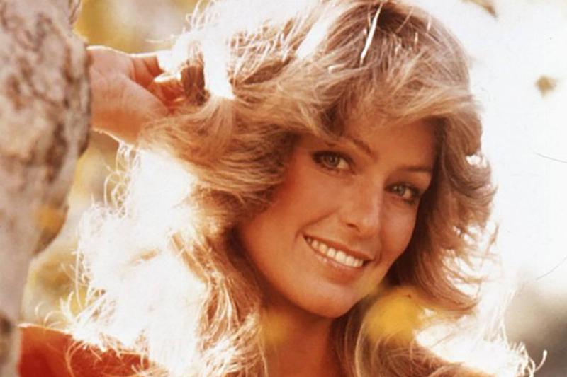 Farrah Fawcett posing 