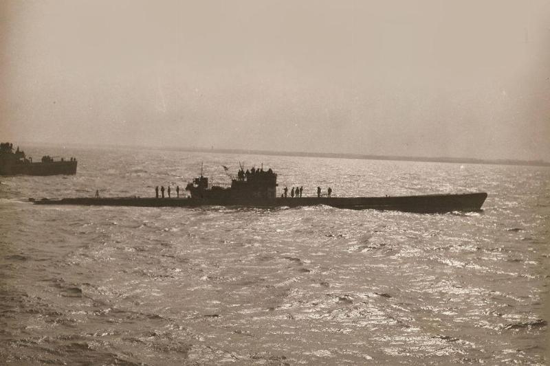 Submarine in the water 