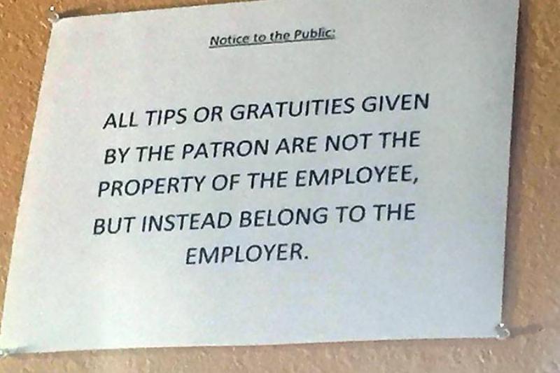 gratuities note