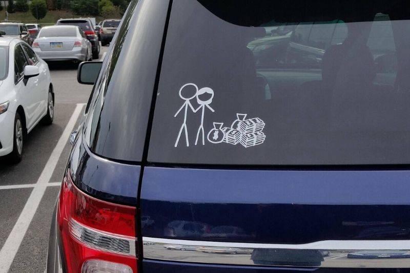stick people with money stick people with money decal
