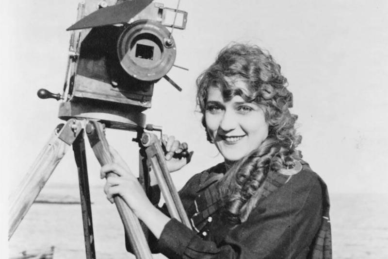 Mary Pickford with a camera 