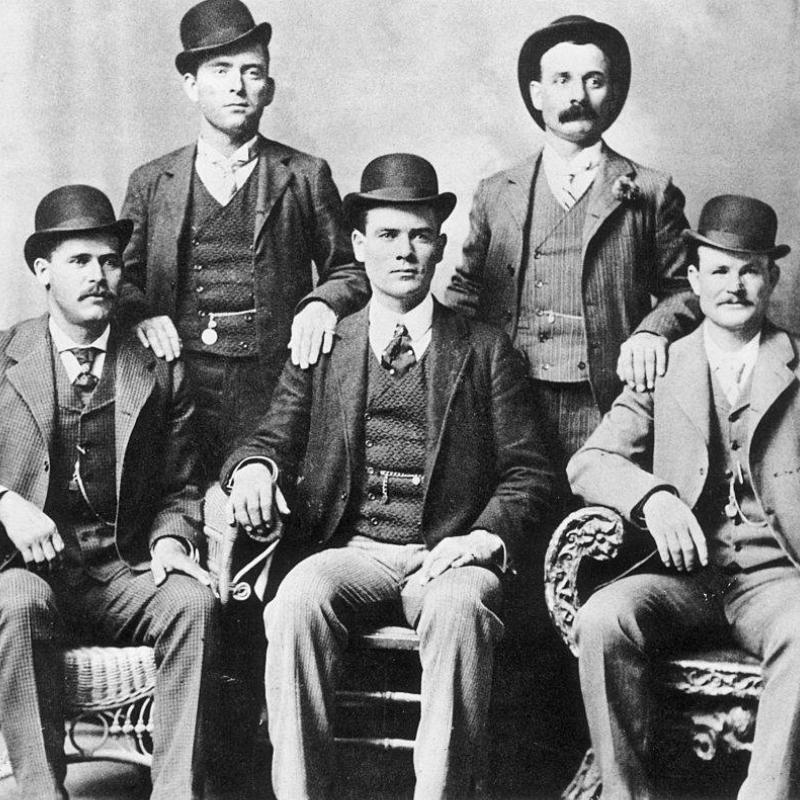 Portrait of the American outlaw gang The Wild Bunch
