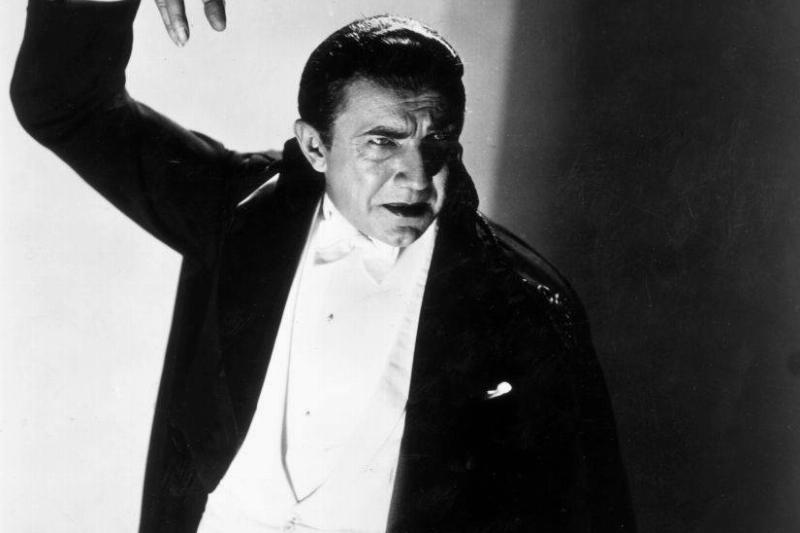 Bela Lugosi dressed as Dracula