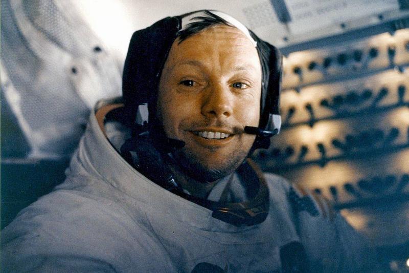 neil armstrong in the Apollo 11 lunar module