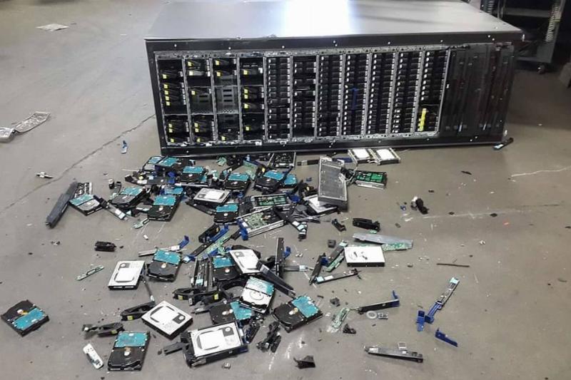 shattered computer server