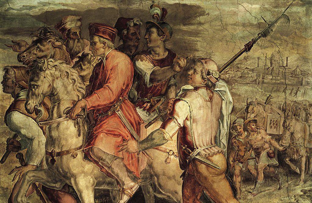 Painting of Medicis being exiled