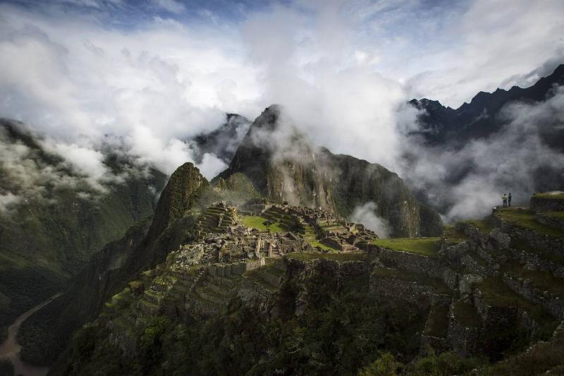 The Inca ruins of the Machu Picchu sanctuary