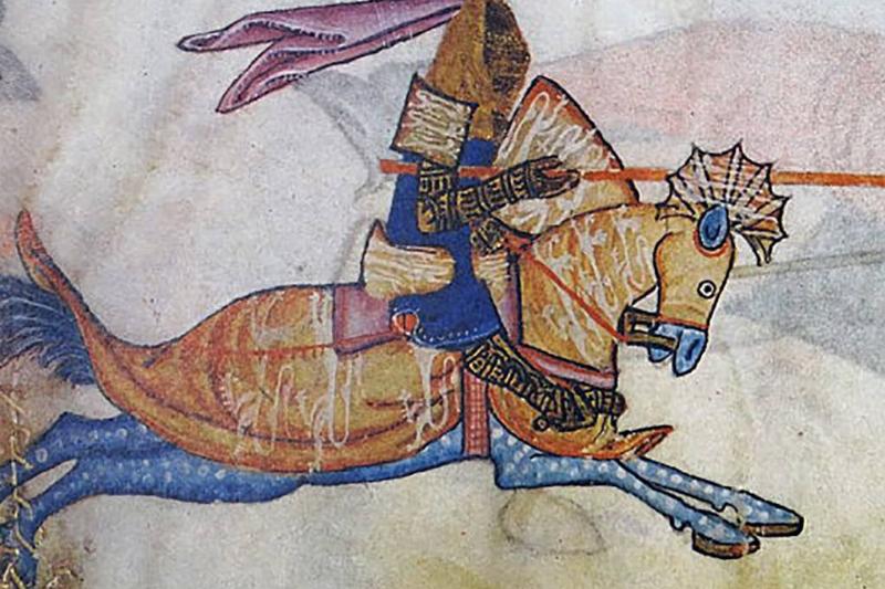 Saladin on a horse 
