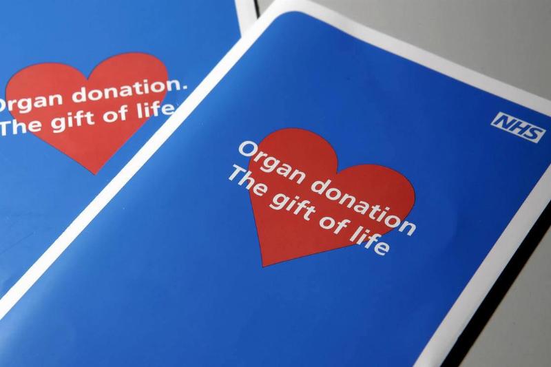 Two organ donor application leaflets