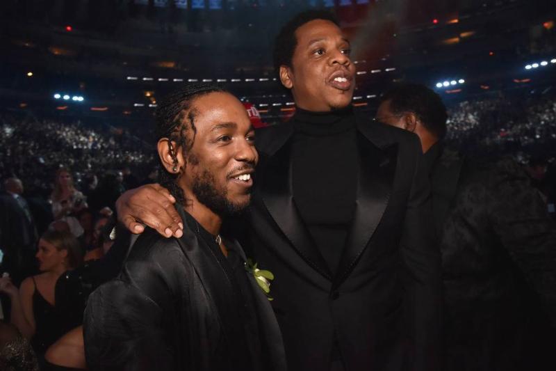 Recording artists Kendrick Lamar and Jay Z