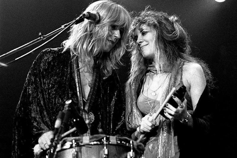 Fleetwood Mac, Rock and Roll Hall of Fame (Class of 1998) Christine McVie and Stevie Nicks perform at The Omni Coliseum