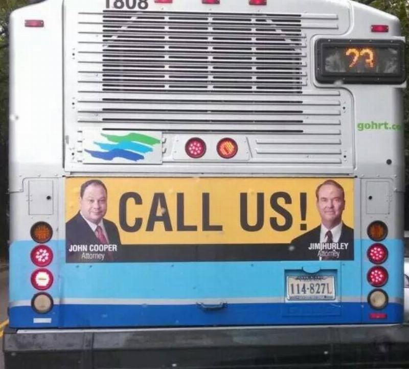bus ad to call people does not have a phone number