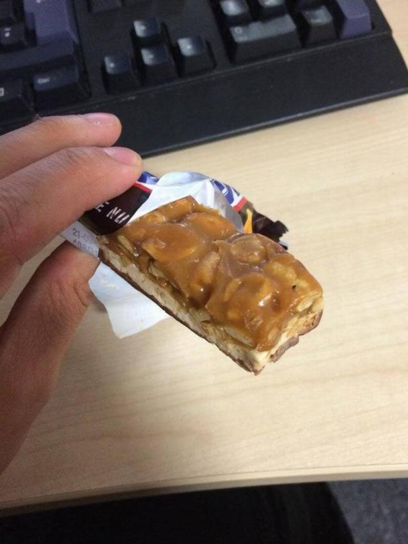a chocolate bar company forgot to put chocolate on 