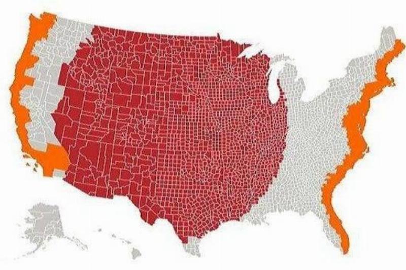 The Population Of Middle America = Both Coasts The Population Of Middle America = Both Coasts