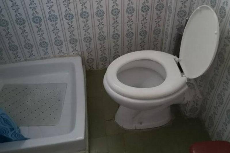 toilet close to shower toilet very close to shower