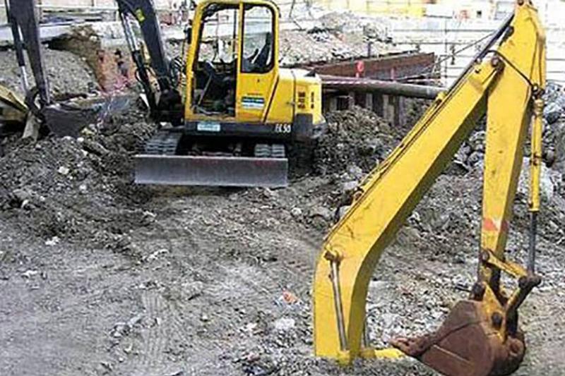 Buried Up To Their Neck Tractor in the dirt