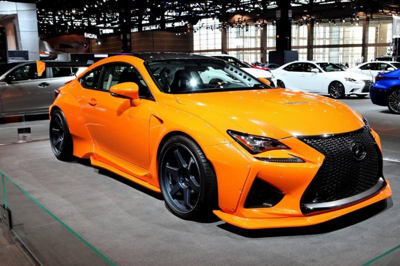 The 2016 Lexus RC F is on display.