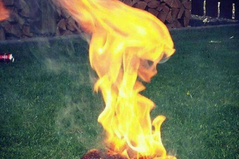 flames that resemble a person