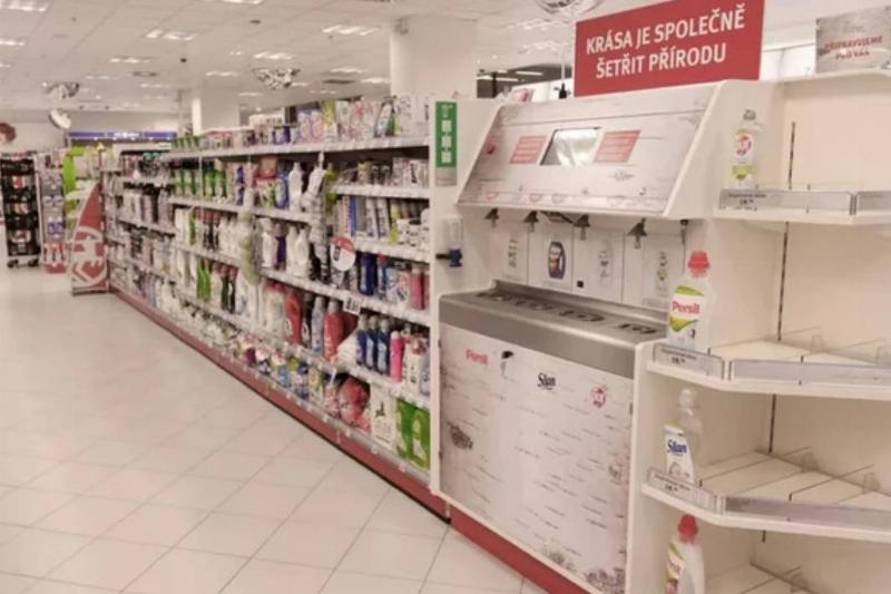 drug store has refill station for products