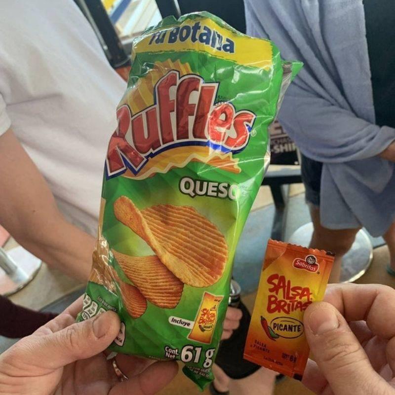 ruffles ruffles that came with hot sauce