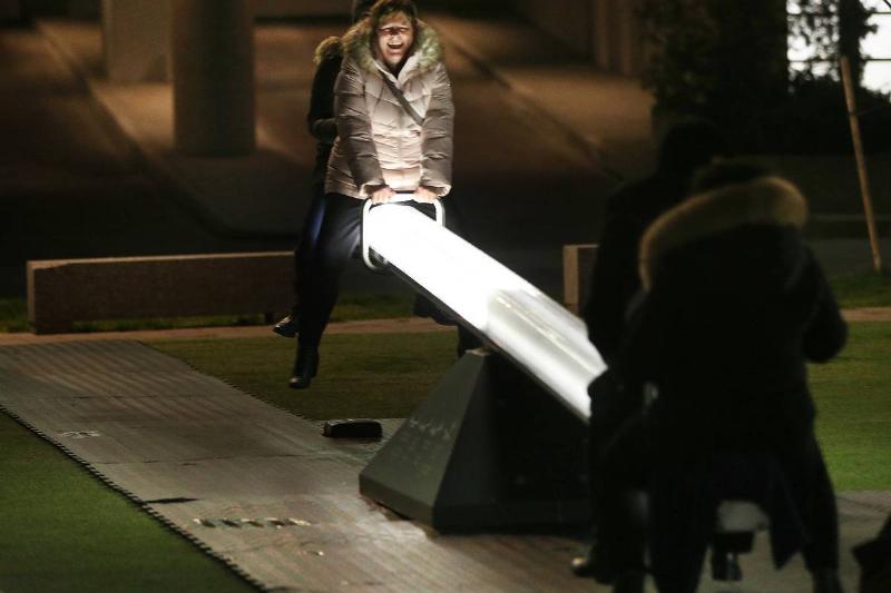 As Winters short days and dark nights rapidly approach, Impulse, 15 glowing musical seesaws transforms the South Exhibition Common at 235 Queens Quay West into an illuminated urban playground.