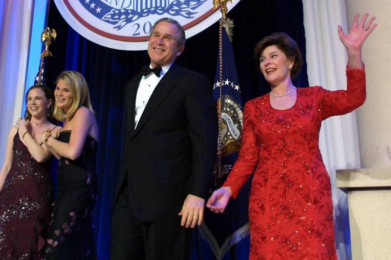 Laura Bush dress-1317135 First Lady Laura Bush wears her 2001 inauguration dress.