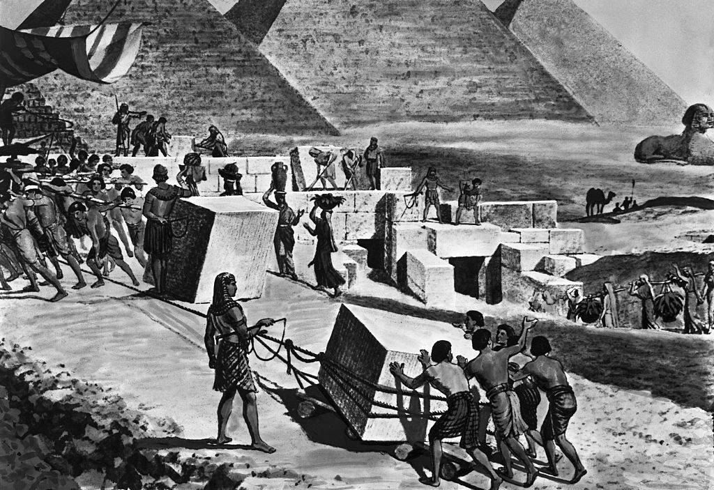 Picture of Jews building Pyramids 