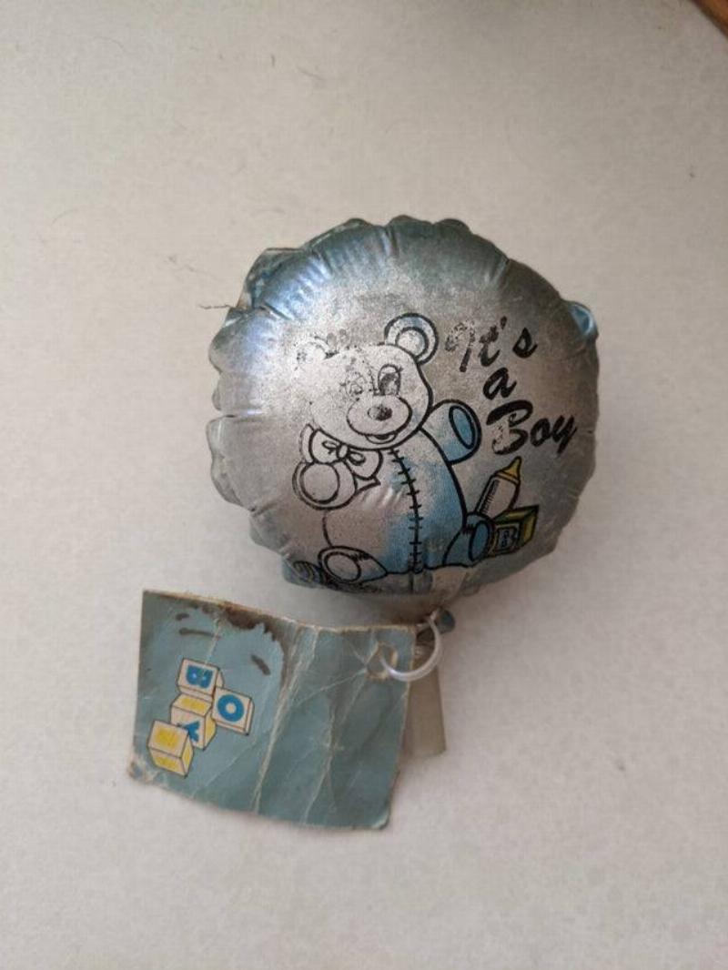 it's a boy balloon, faded